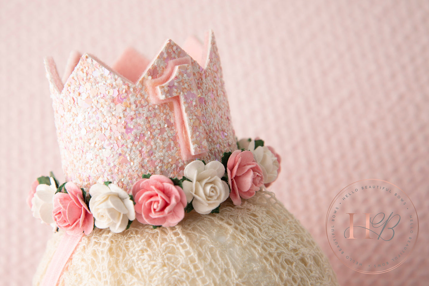 Pink birthday crown, 1st birthday crown, 2nd birthday crown, Cake smash crown, birthday crown, glitter birthday crown