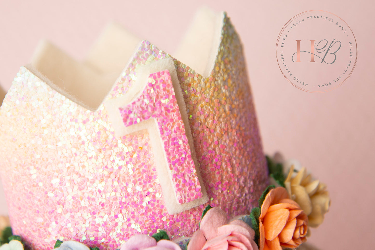 Rainbow birthday crown, 1st birthday crown, 2nd birthday crown, Cake smash crown, birthday crown, glitter birthday crown, rainbow baby gift