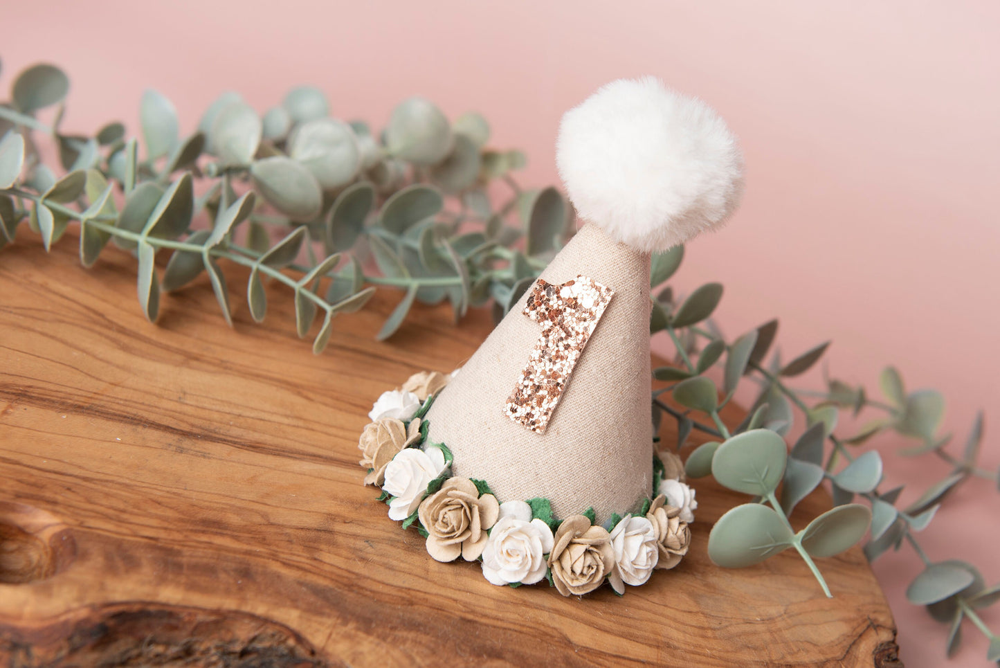 Neutral party hat, 1st birthday, 2nd birthday crown, Cake smash prop, birthday crown, party hat, first birthday girl,
