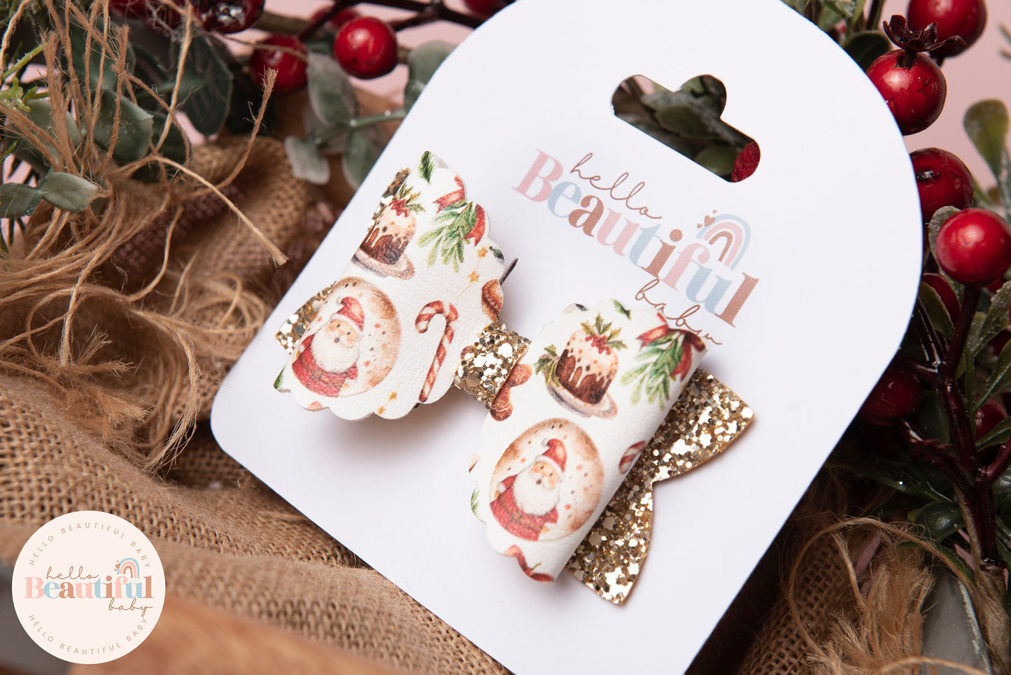 Girls Christmas hair bows, girls hair bows, hair clips, baby headbands,, christmas hair bows, hair clip, hair bows for girls