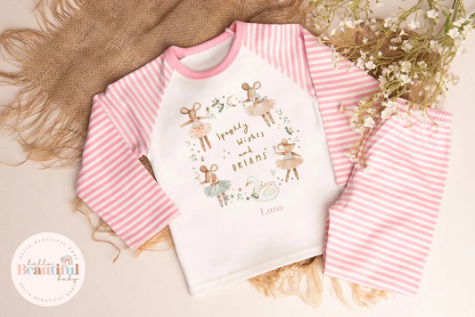 Girls personalised Christmas pyjamas