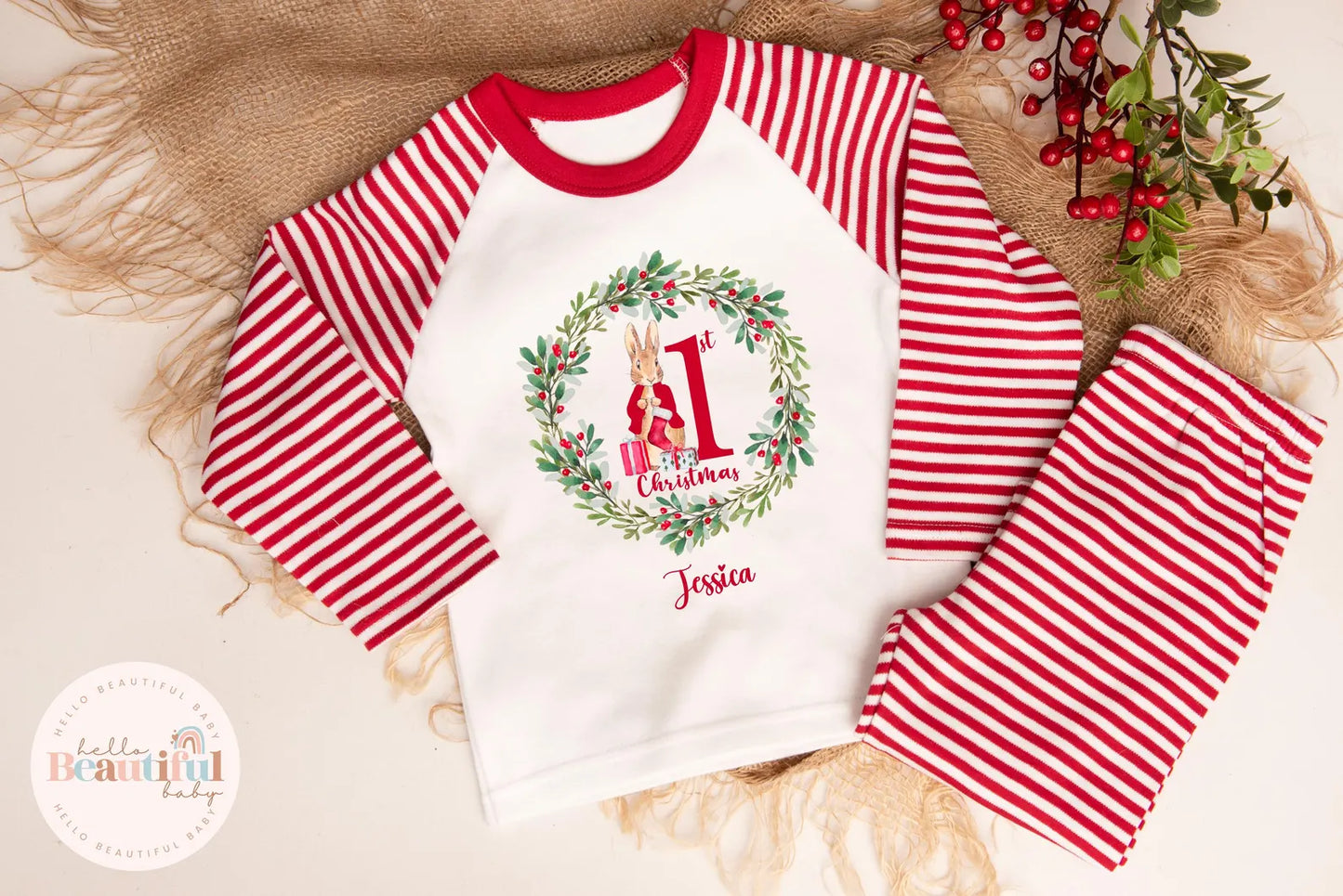 Kids personalised Christmas pyjamas