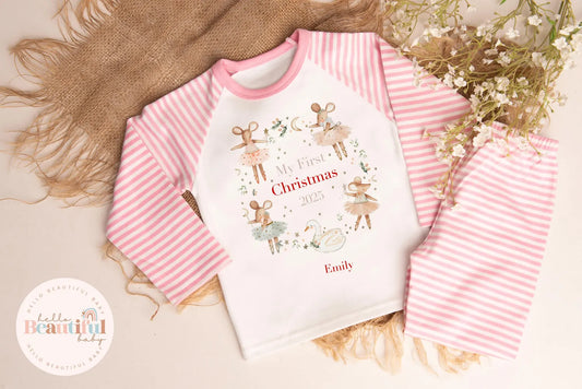 Girls personalised Christmas pyjamas