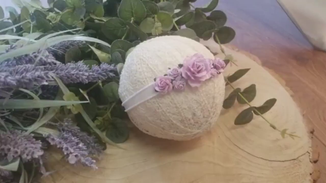 baby flower Headband, newborn headband, baby girl headband, baby shower gift, newborn gift, newborn prop, cake smash prop, baby headband