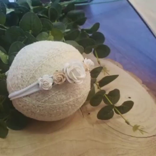 baby flower Headband, newborn headband, baby girl headband, baby shower gift, newborn gift, newborn prop, cake smash prop, baby headband