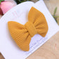 Mustard bullet fabric hair bow, hair bows, hair clip, girls clips, autumn hair clips