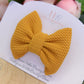 Mustard bullet fabric hair bow, hair bows, hair clip, girls clips, autumn hair clips