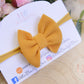 Mustard Bullet fabric headbands, baby headbands, baby girl headbands, autumn headbands, soft headbands, baby bows, hair bows,