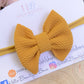 Mustard Bullet fabric headbands, baby headbands, baby girl headbands, autumn headbands, soft headbands, baby bows, hair bows,