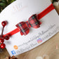 christmas baby headband, tartan headband, red baby headband, newborn headband,