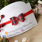 christmas baby headband, tartan headband, red baby headband, newborn headband,