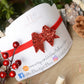 christmas baby headband, Red glitter headband, Red baby headband, newborn headband,
