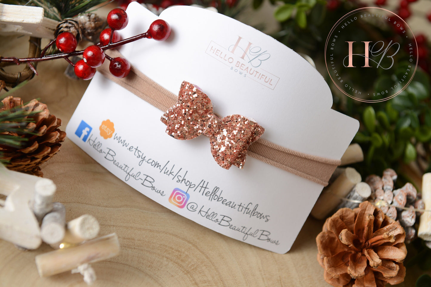 christmas baby headband, glitter headband, baby headband, newborn headband,
