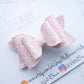 Baby pink glitter hair bow, spring hair bows, girls hair bows, hair clips, baby headbands, girls headbands