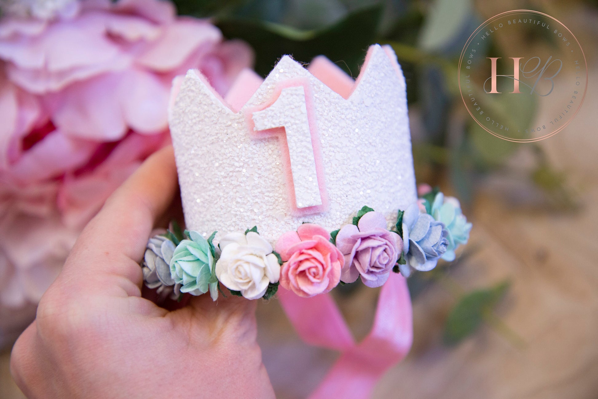 White birthday crown, 1st birthday crown, 2nd birthday crown, Cake smash crown, birthday crown, glitter birthday crown