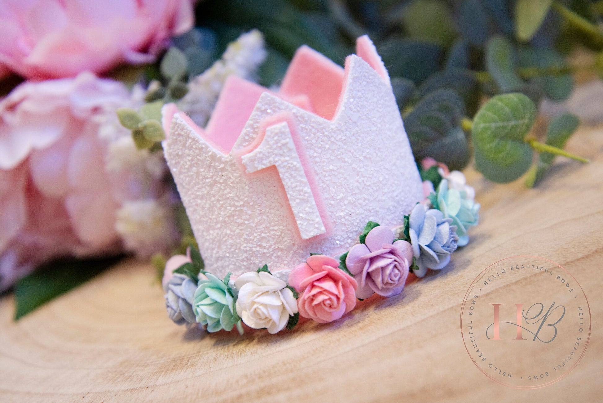 White birthday crown, 1st birthday crown, 2nd birthday crown, Cake smash crown, birthday crown, glitter birthday crown