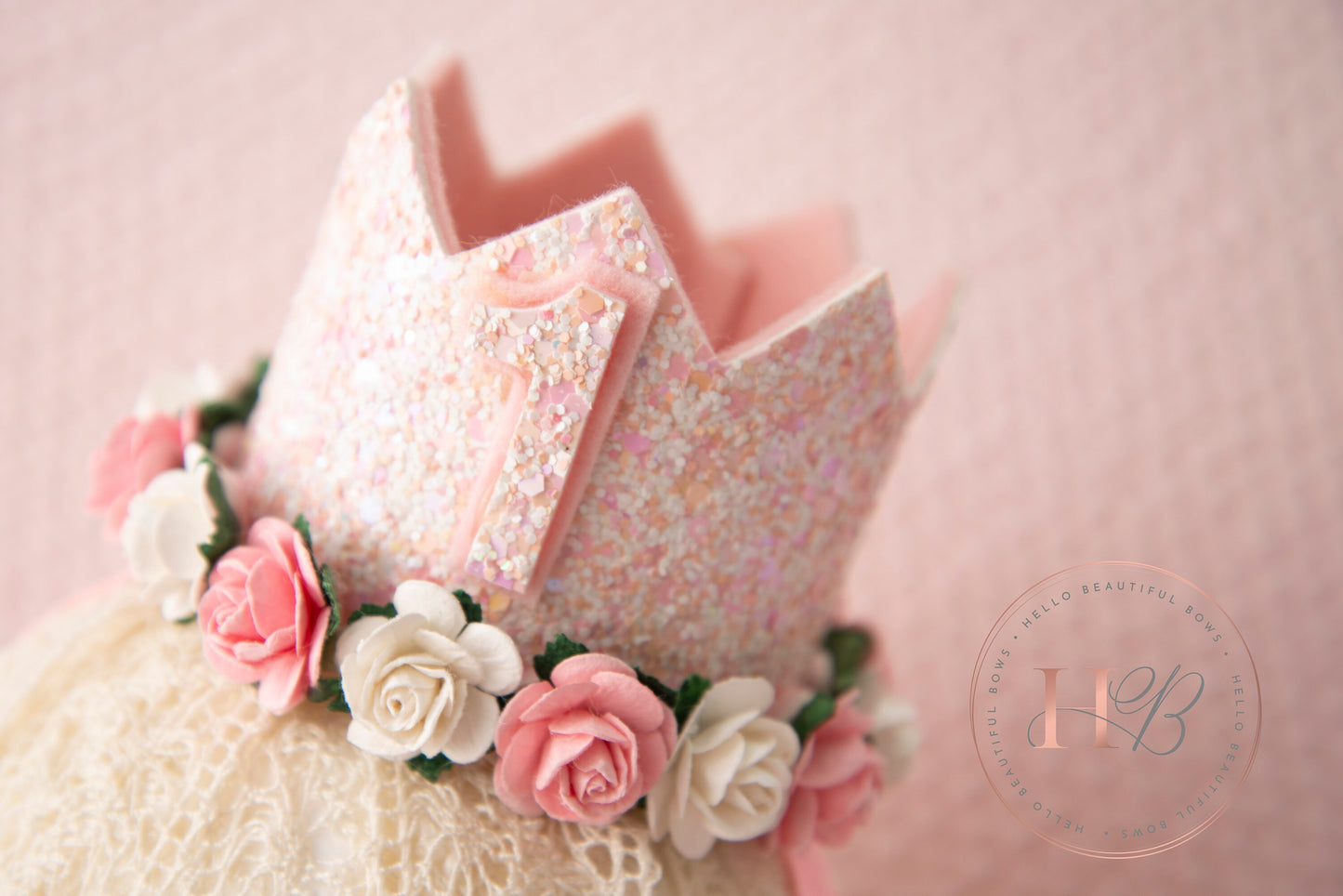 Pink birthday crown, 1st birthday crown, 2nd birthday crown, Cake smash crown, birthday crown, glitter birthday crown