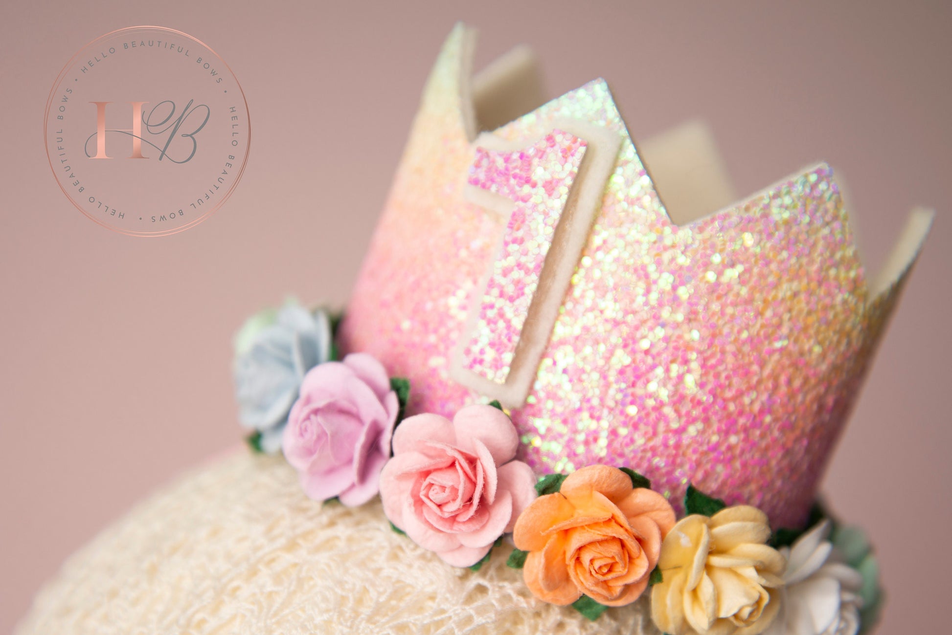 Rainbow birthday crown, 1st birthday crown, 2nd birthday crown, Cake smash crown, birthday crown, glitter birthday crown, rainbow baby gift