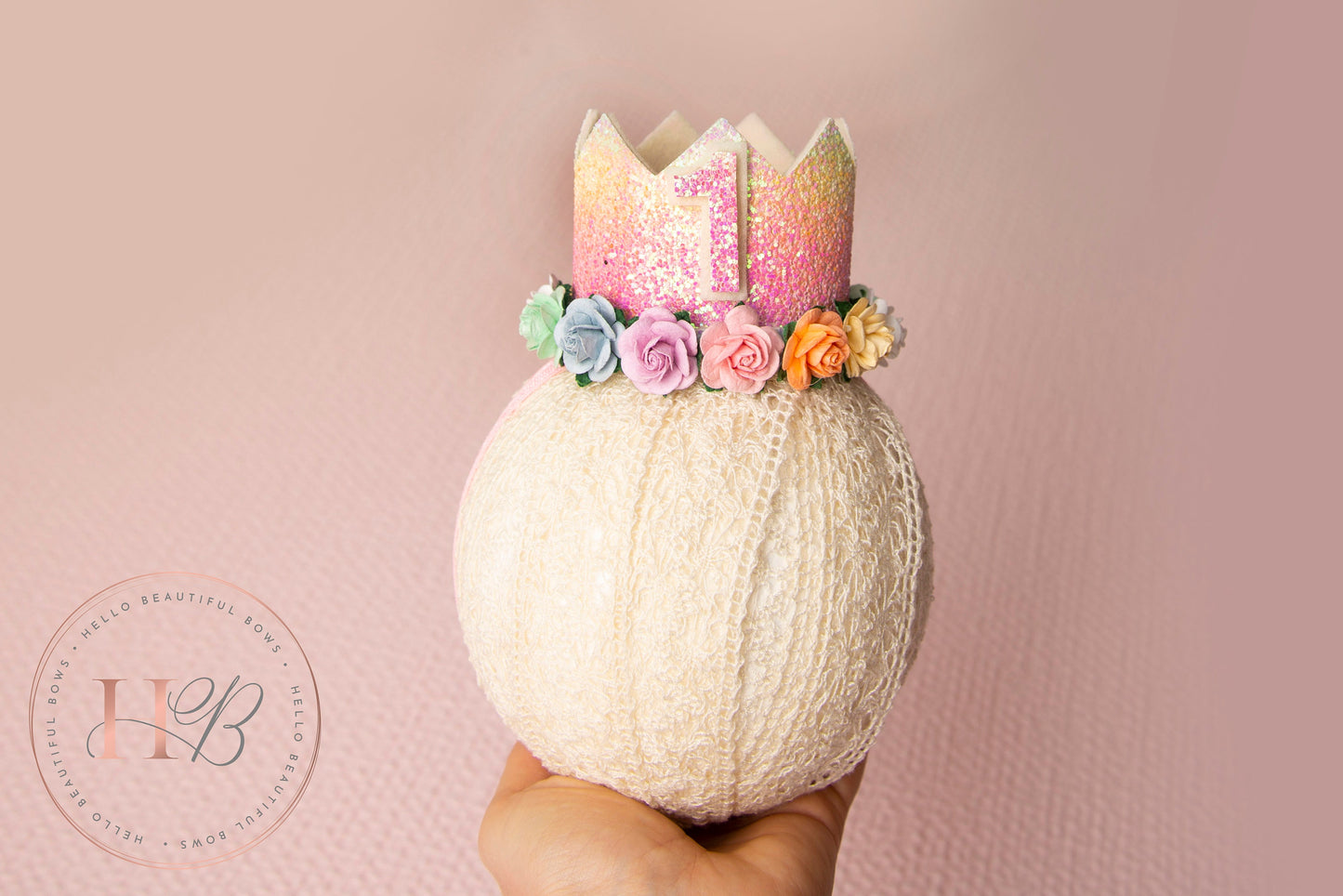 Rainbow birthday crown, 1st birthday crown, 2nd birthday crown, Cake smash crown, birthday crown, glitter birthday crown, rainbow baby gift