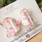 Summer floral hair bow, girls hair bows, summer hair bow, hair clips, baby headbands, girls headband, girls bows