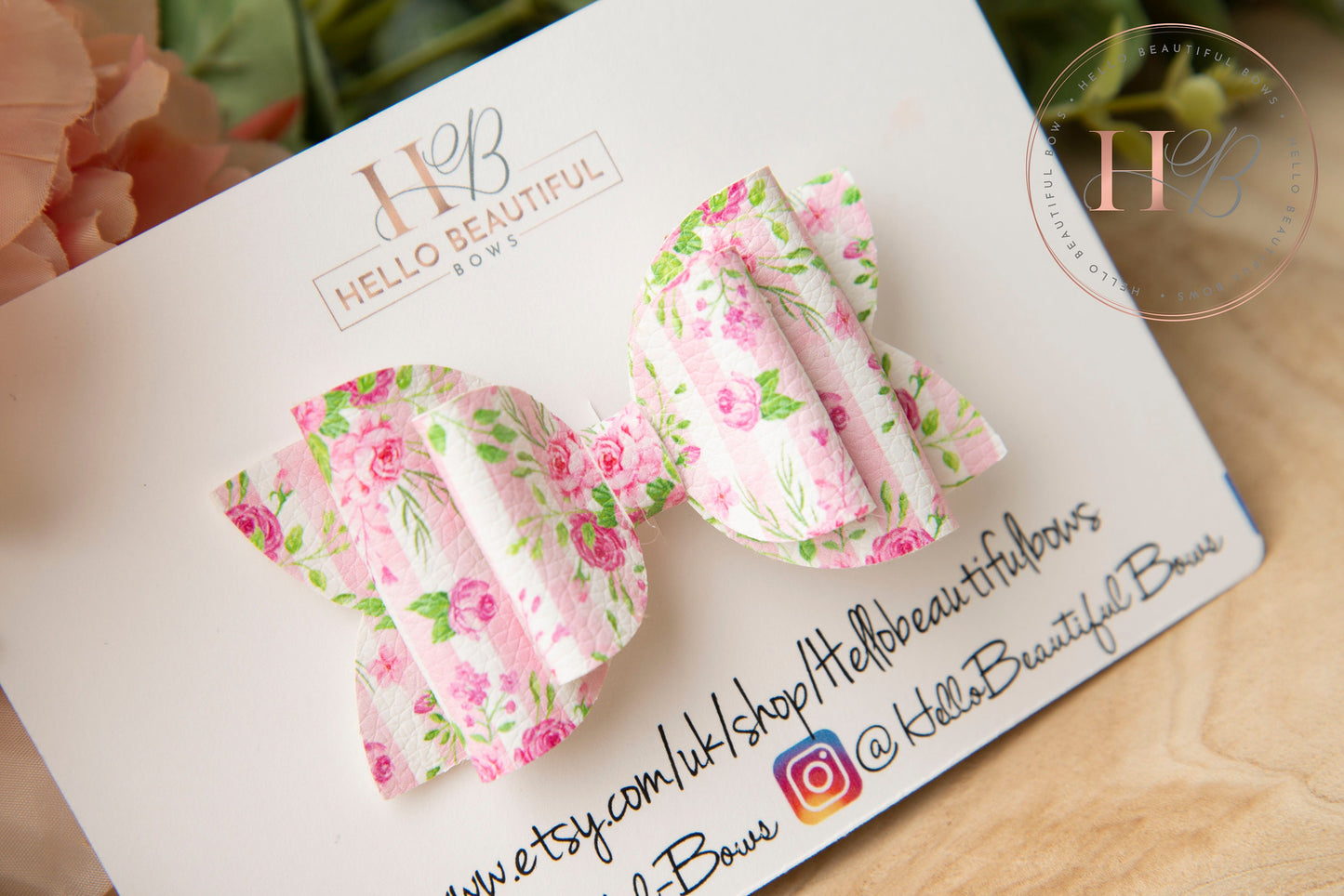 Summer floral hair bow, girls hair bows, summer hair bow, hair clips, baby headbands, girls headband, girls bows