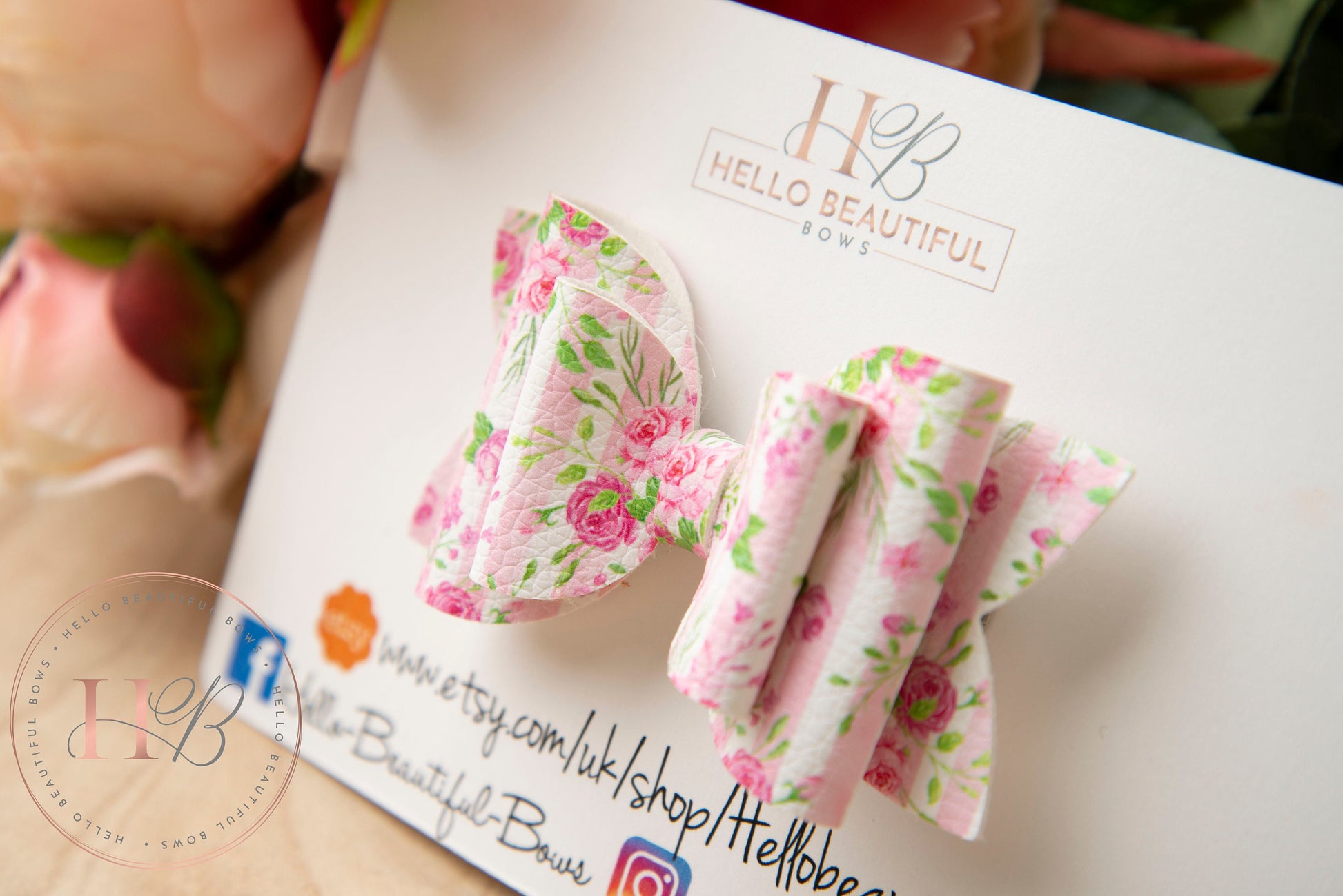 Summer floral hair bow, girls hair bows, summer hair bow, hair clips, baby headbands, girls headband, girls bows