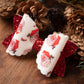 Christmas hair bows, girls hair bows, hair clips, baby headbands, Santa hair bow, red glitter hair bow, hair clip, hair bow,