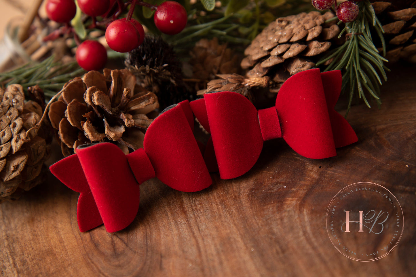 Christmas hair bows, girls hair bows, hair clips, baby headbands, Red velvet christmas hair bows, hair clip, hair bows, pig tail bows