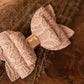 Autumn hair bows, girls hair bows, hair clips, baby headbands, beige hair bow, embossed hair bowir bow, hair clip, hair bow