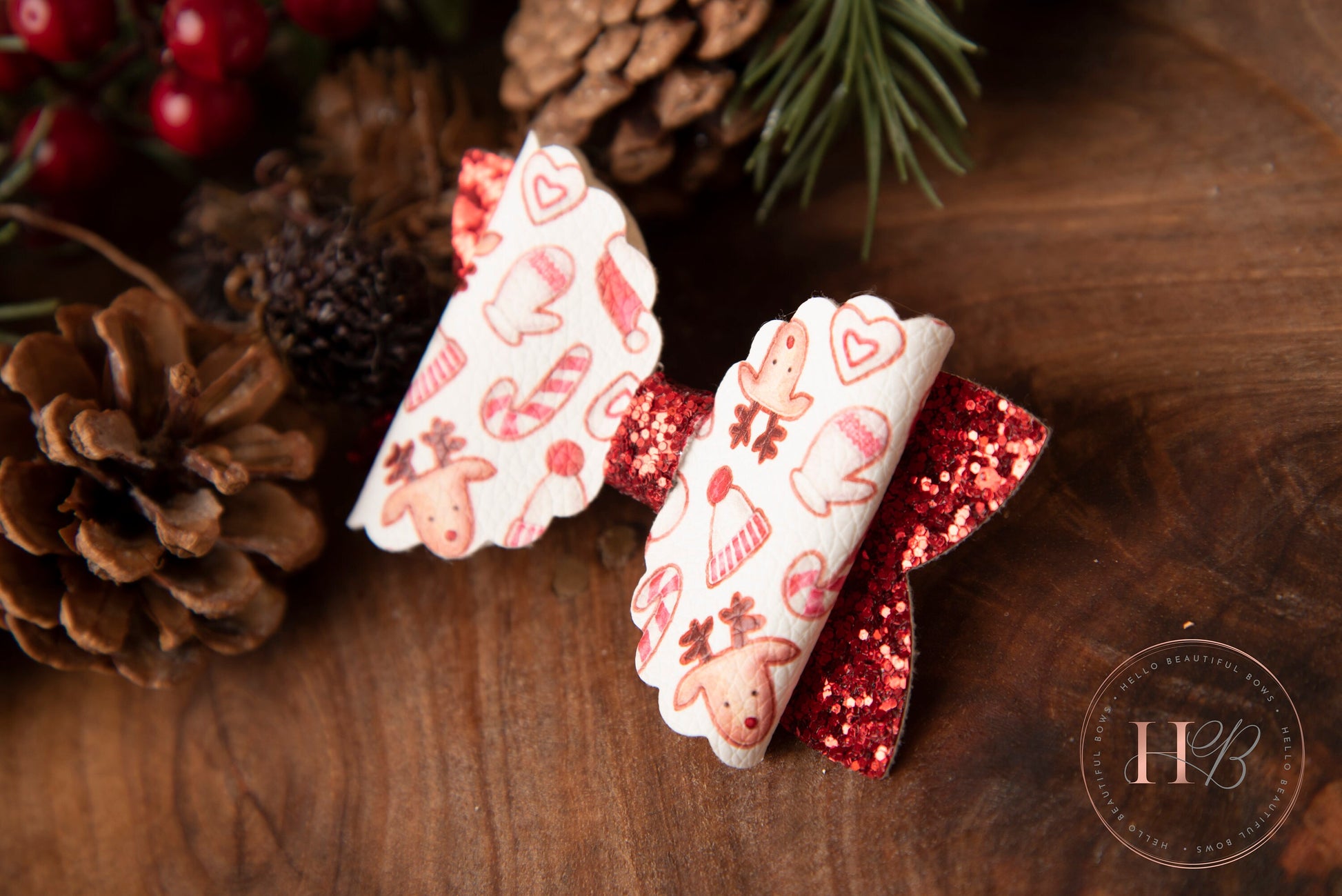 Christmas hair bows, girls hair bows, hair clips, baby headbands, christmas scene hair bow, christmas hair bows, hair clip, hair bows.