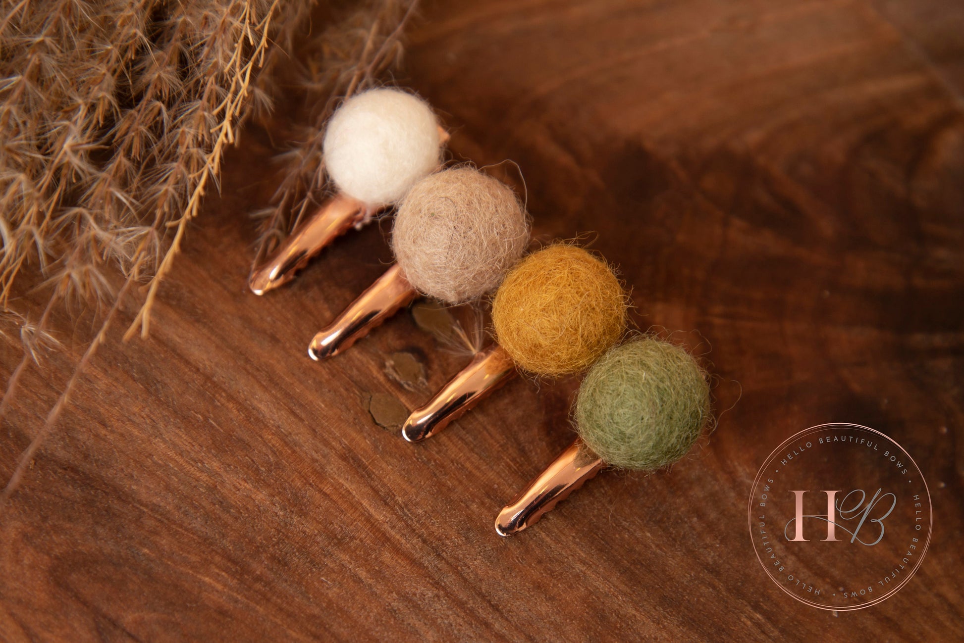 Autumn baby hair clips, fringe clips, baby clips, girls hair clips