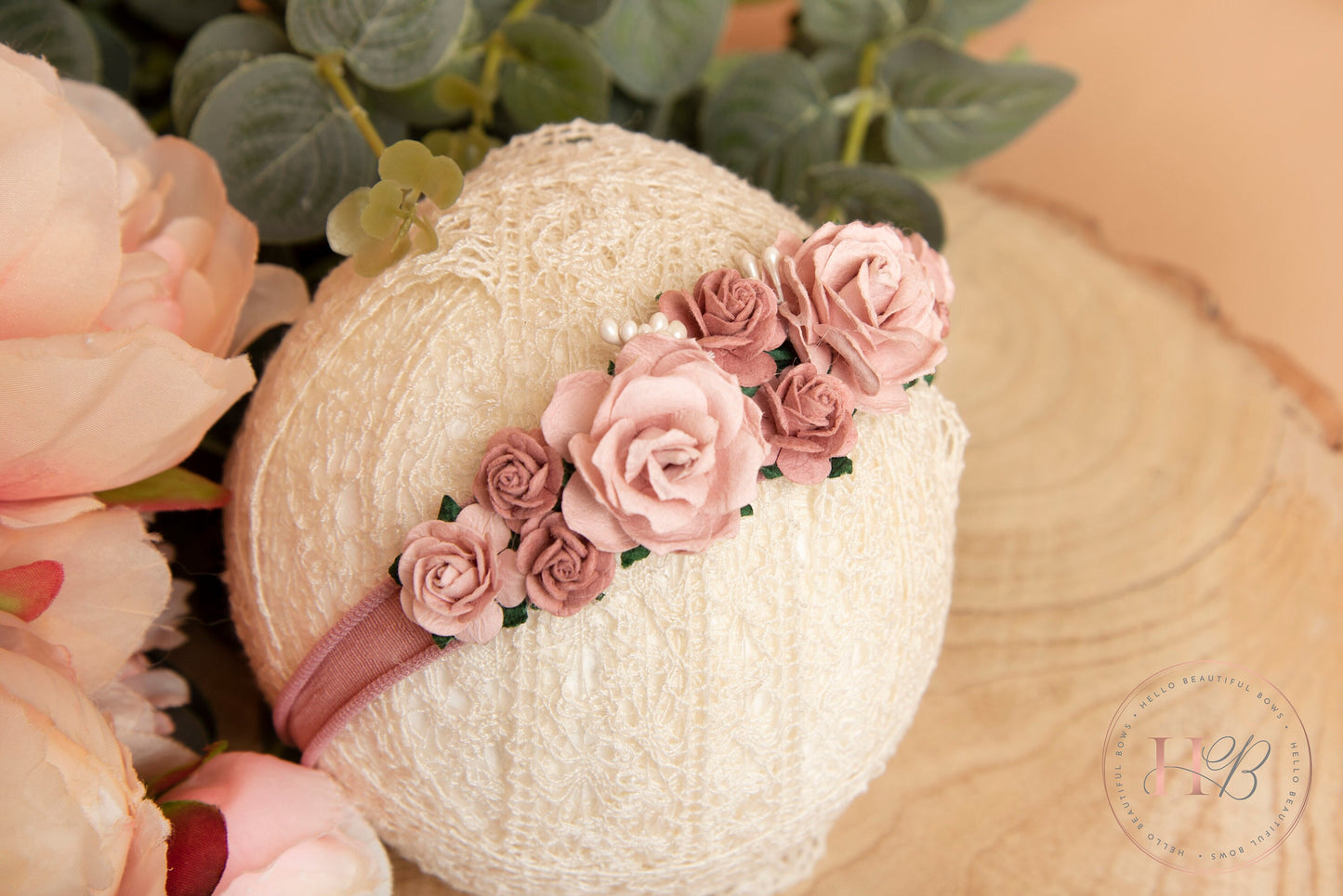 Boho Baby Flower Headband Baby Flower Crown Baby Cake Smash Floral Headband