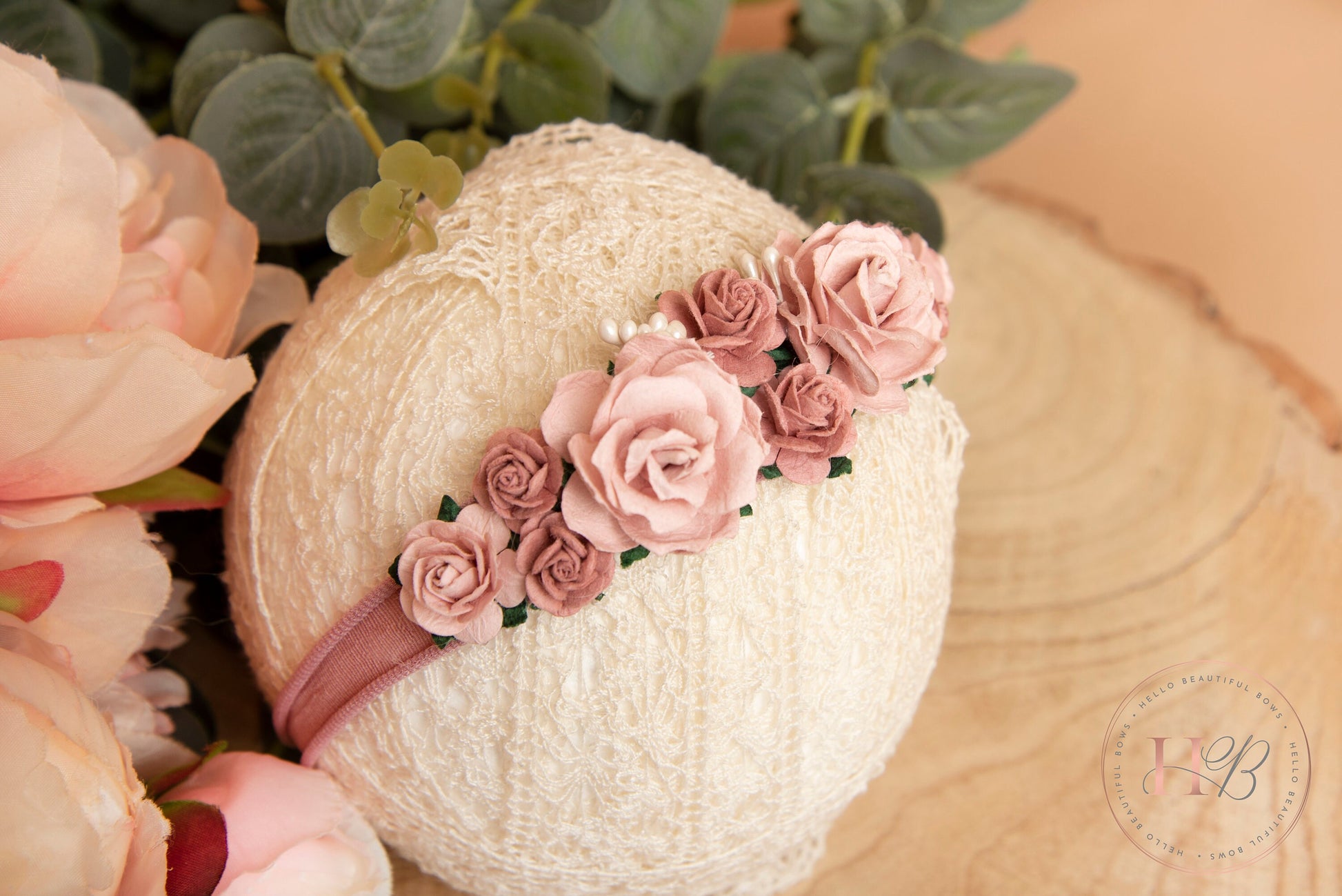 Boho Baby Flower Headband Baby Flower Crown Baby Cake Smash Floral Headband