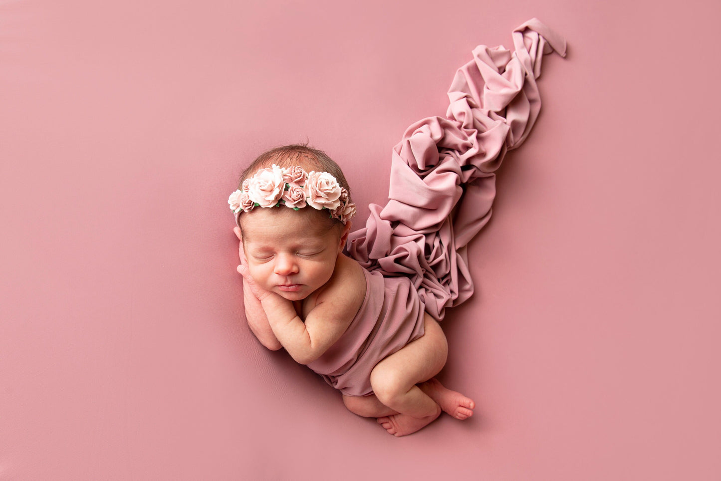 Headband Flower Newborn Headband Baby Girl Christening Headband