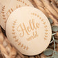 Hello world Disc, Baby shower gift, Photo prop plaque,