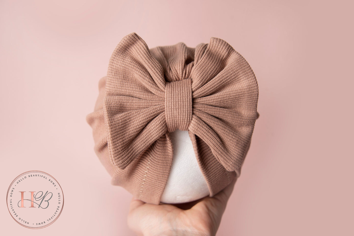 Baby turban, baby hat, baby accessory, baby shower gift, beige turban, baby bow turban, autumn turban, ribbed turban