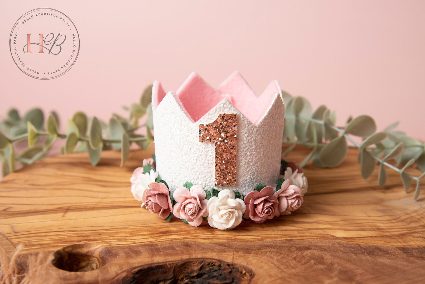 White birthday crown, 1st birthday crown, 2nd birthday crown, Cake smash crown, birthday crown, glitter birthday crown