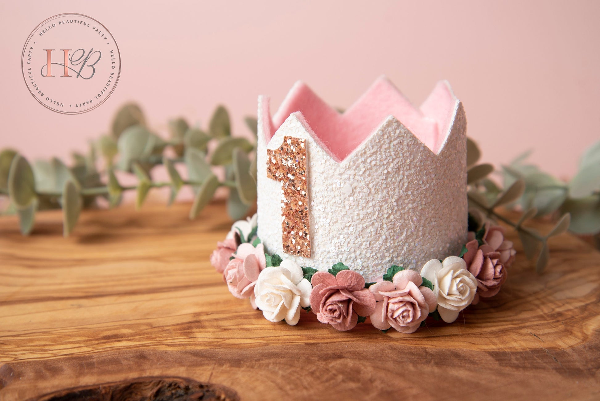 White birthday crown, 1st birthday crown, 2nd birthday crown, Cake smash crown, birthday crown, glitter birthday crown