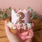 Pink birthday crown, 1st birthday crown, 2nd birthday crown, Cake smash crown, birthday crown, glitter birthday crown