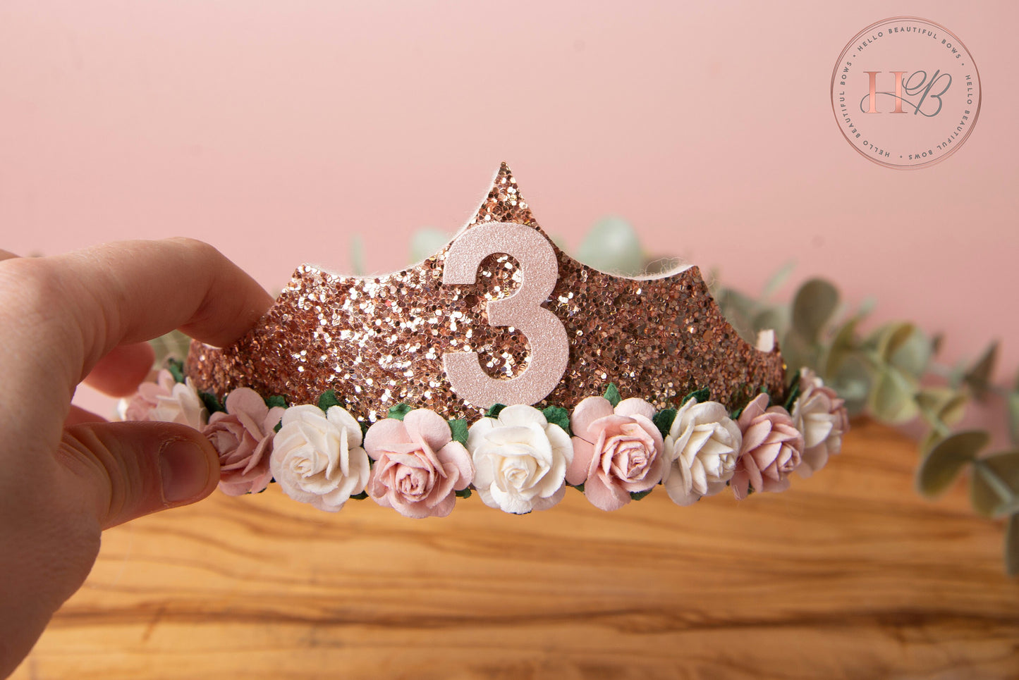 Girls birthday tiara, princess tiara, rose gold birthday tiara, girls birthday crown, birthday accessories