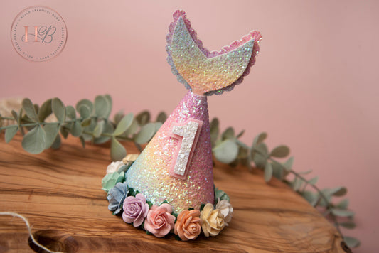 Girls birthday party Hat, mermaid party hat, birthday crown, girls birthday crown, birthday accessories, birthday decor