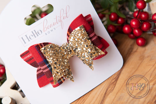 Christmas hair bows, girls hair bows, hair clips, baby headbands, tartan hair bow, christmas hair bows, hair clip, hair bows for girls