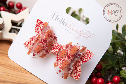 Christmas hair bows, girls hair bows, hair clips, red hair bows, gingerbread hair bow, christmas hair bows, hair clip, hair bows for girls