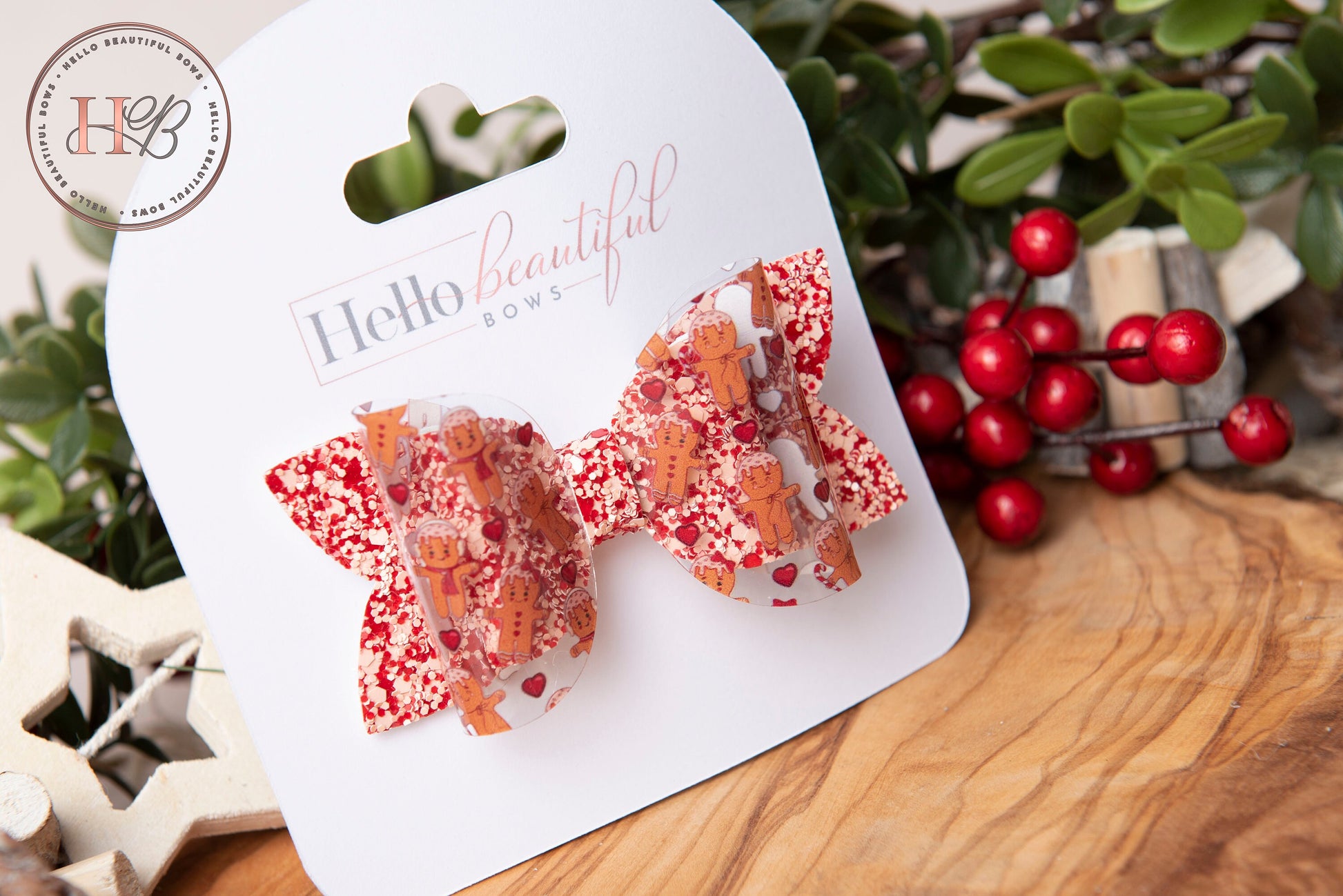 Christmas hair bows, girls hair bows, hair clips, red hair bows, gingerbread hair bow, christmas hair bows, hair clip, hair bows for girls