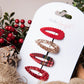 Christmas hair bows, girls hair bows, hair clips, fringe clips, snap clips, christmas hair bows, hair clip, hair bows for girls
