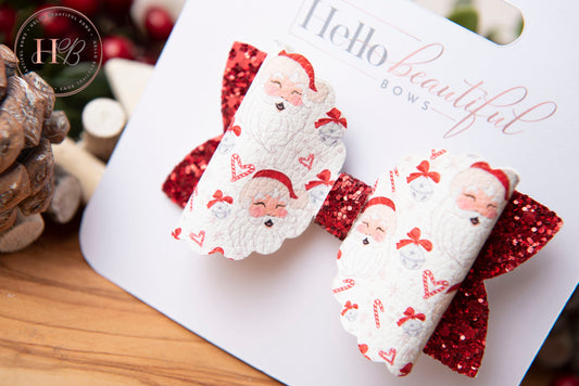 Christmas hair bows, girls hair bows, hair clips, baby headbands, Santa hair bow, christmas hair bows, hair bows for girls
