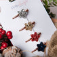Christmas hair bows, girls hair bows, hair clips, fringe clips, star clips, christmas hair bows, hair clip, hair bows for girls