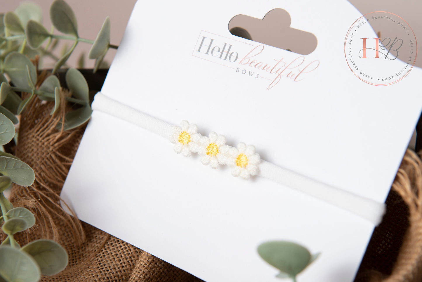 Baby girl headband, baby flower headband, summer headband, daisy headband, newborn headband