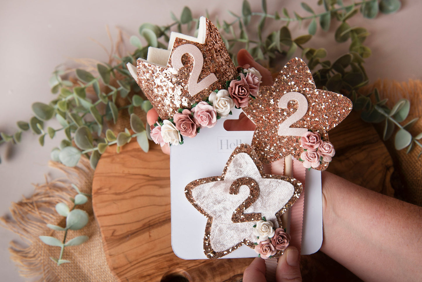 Birthday crown, Birthday set, birthday wand, birthday badge, 1st birthday crown, 2nd birthday crown, Cake smash crown, rose gold crown