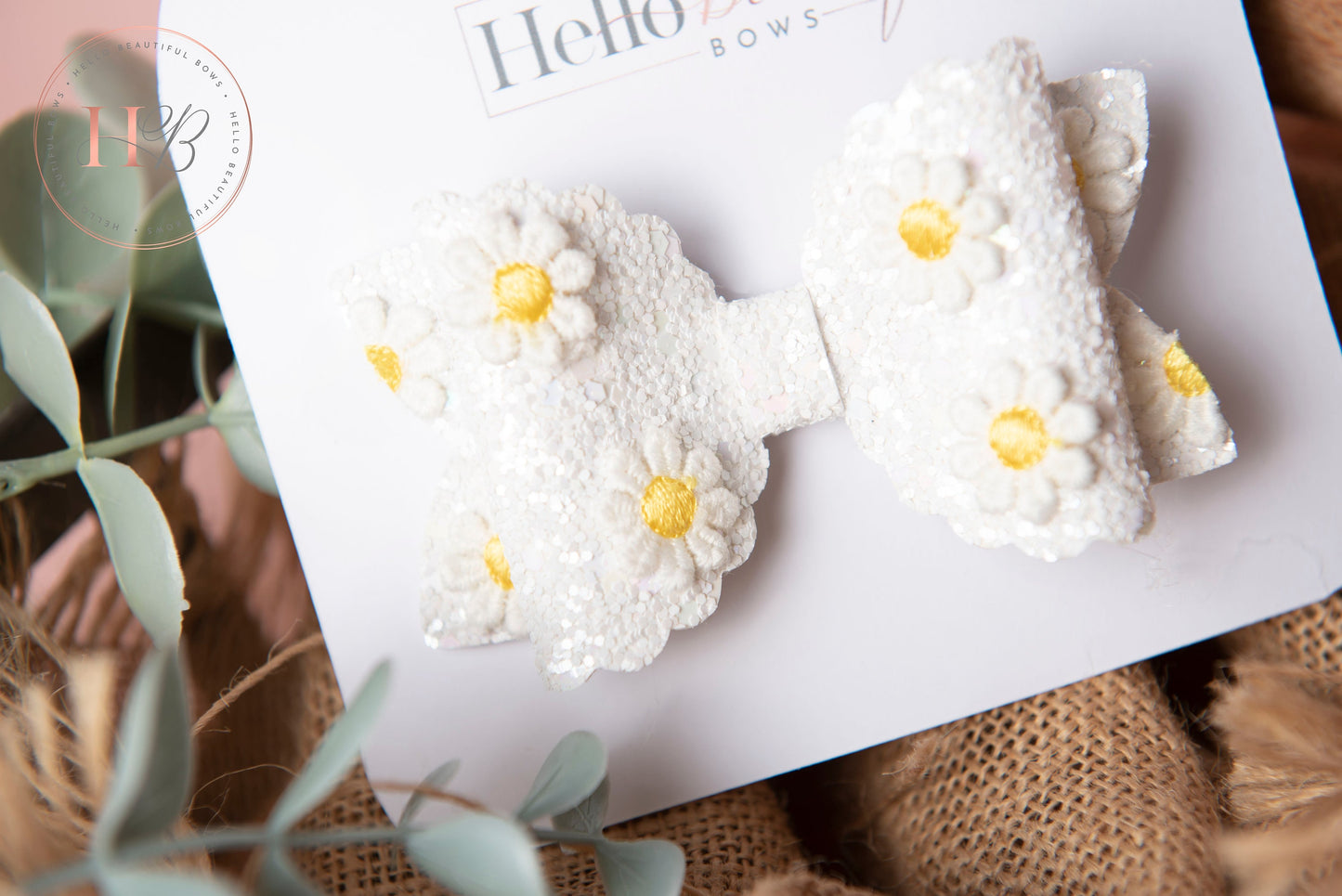 Daisy hair bow, hair bows, hair clips girls summer hair bows, baby bow baby headband girls headband, holiday hair bows,